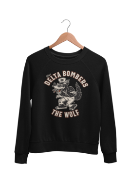 THE DELTA BOMBERS &quot;Cartoon wolf&quot; SWEATSHIRT