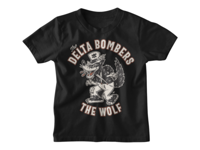THE DELTA BOMBERS &quot;Cartoon Wolf&quot; T-SHIRT KIDS