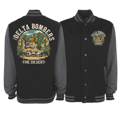 THE DELTA BOMBERS &quot;The desert&quot; VARSITY JACKET UNISEX