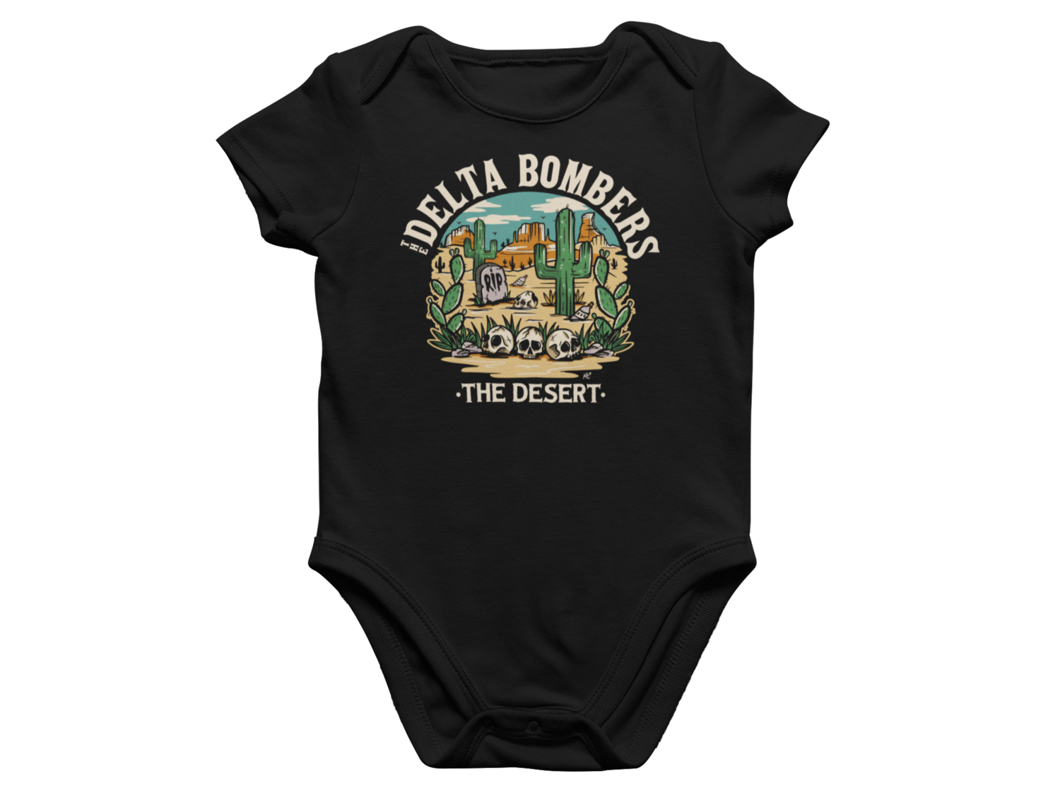 THE DELTA BOMBERS "The desert" BABY ONIESE