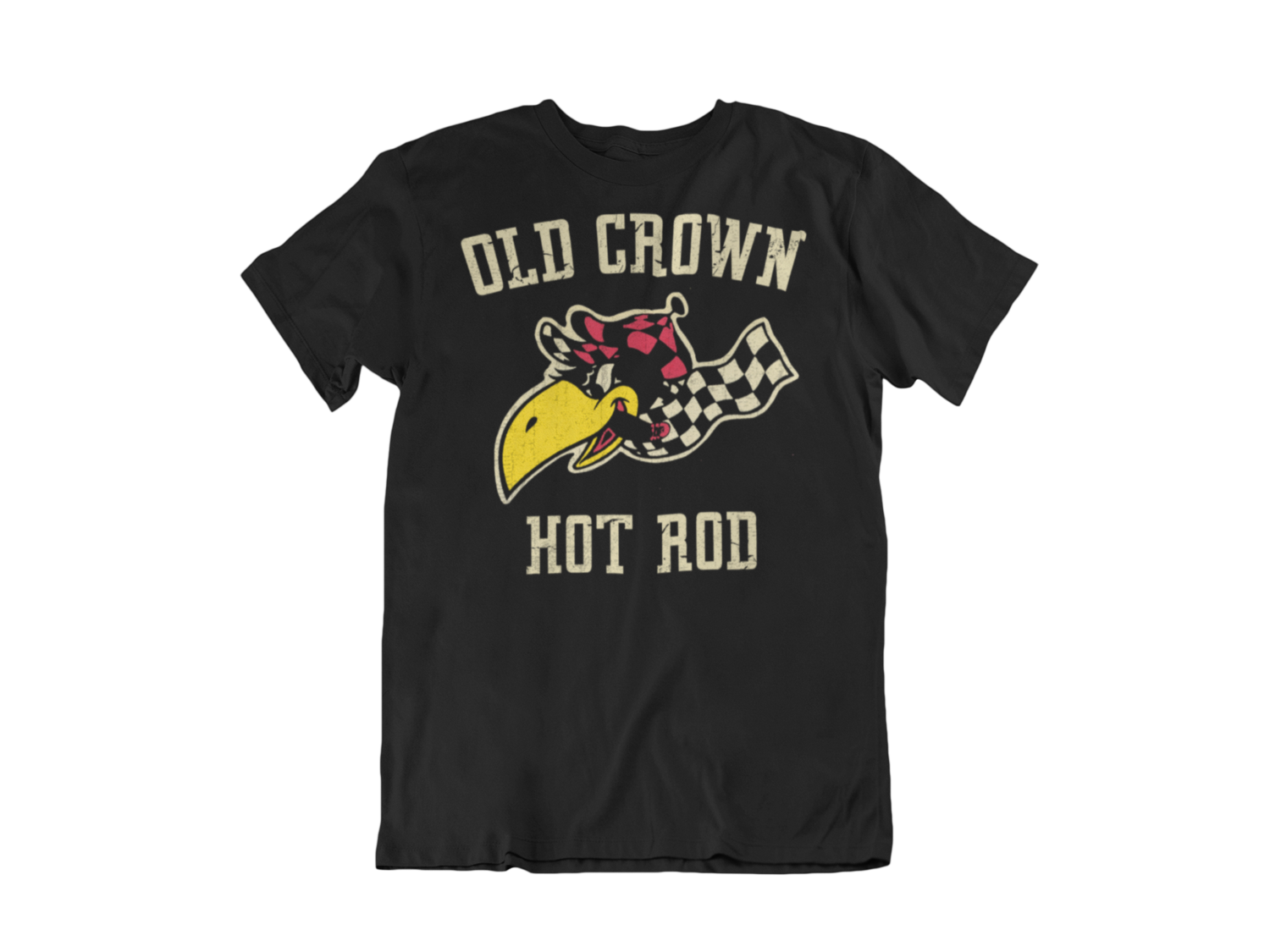 OLD CROWN HOT ROD T-SHIRT MAN, Colour: BLACK, Size: Large