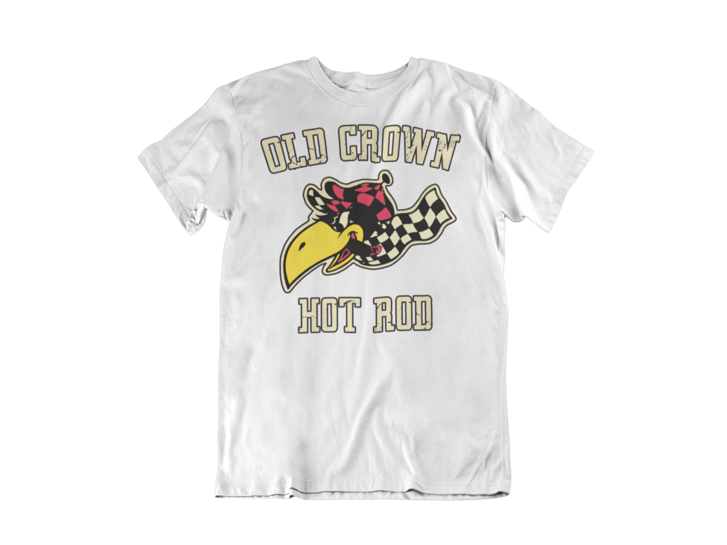 OLD CROWN HOT ROD T-SHIRT MAN, Colour: WHITE, Size: Large