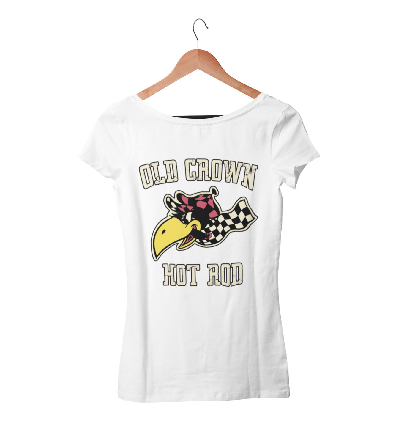 OLD CROWN HOT ROD T-SHIRT WOMAN, Colour: WHITE, Size: Large