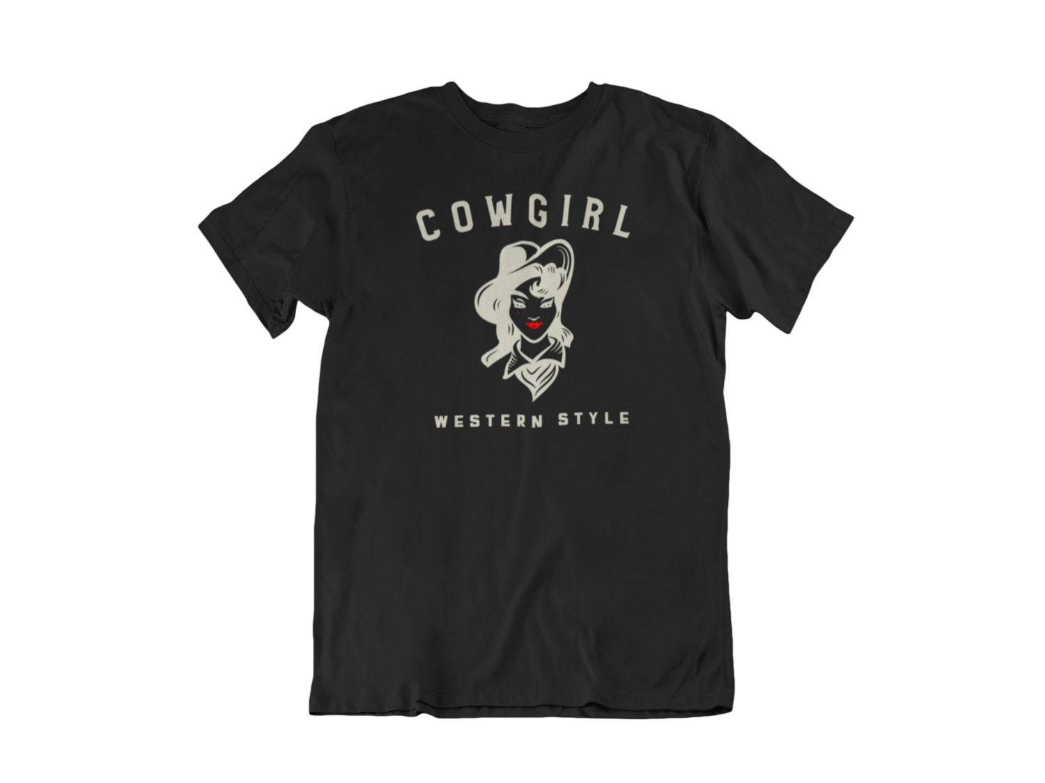COWGIRL T-SHIRT MAN, Colour: BLACK, Size: Large