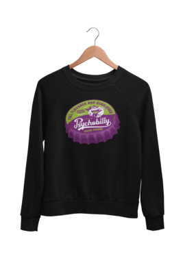 PSYCHOBILLY FRESH POISON BOTTLE CAP SWEATSHIRT UNISEX BY NANO BARBERO