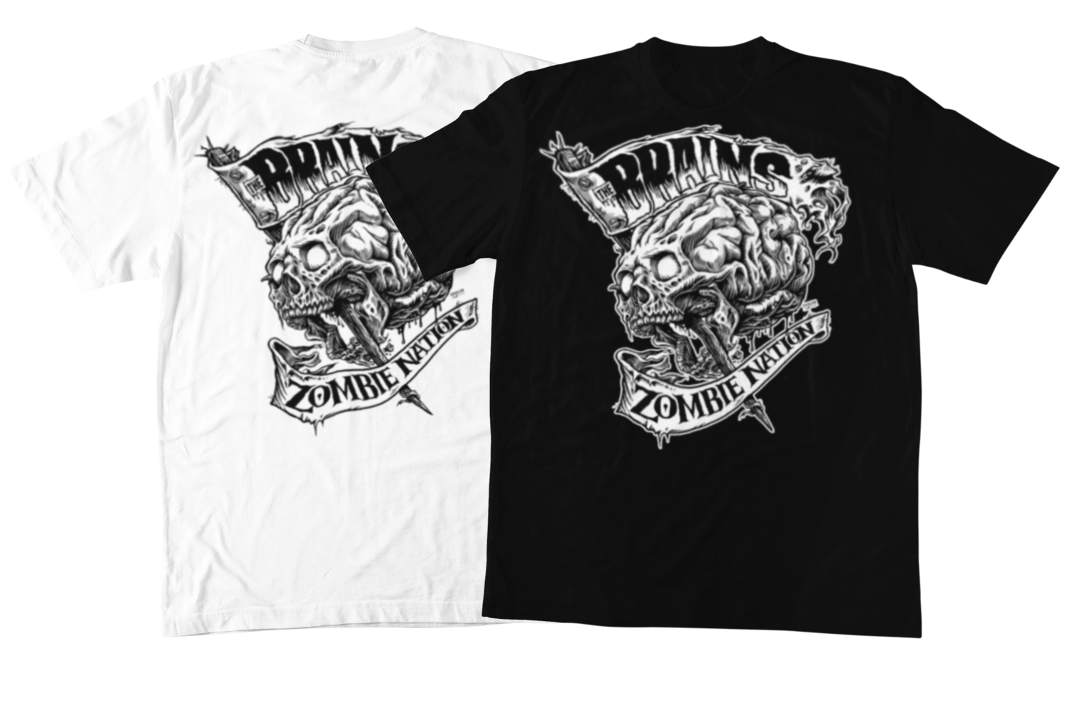 THE BRAINS T-SHIRT "ZOMBIE NATION" for MEN