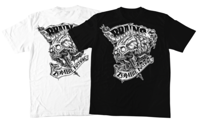 THE BRAINS T-SHIRT &quot;ZOMBIE NATION&quot; for MEN
