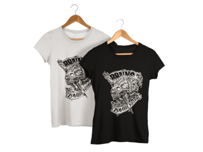 THE BRAINS T-SHIRT &quot;ZOMBIE NATION&quot; WOMEN