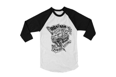 THE BRAINS &quot;ZOMBIE NATION&quot; BASEBALL LONG SLEEVE UNISEX