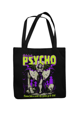 Cotton Bag Cute but psycho design by NANO BARBERO