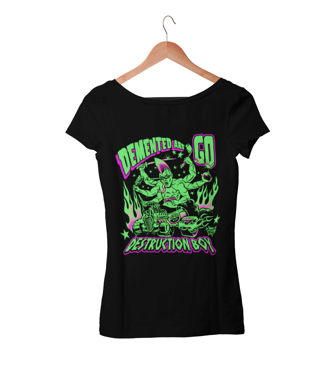 DEMENTED ARE GO &quot;Destruction boy&quot; tshirt for WOMEN