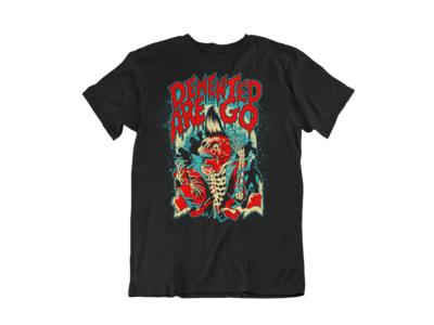 DEMENTED ARE GO &quot;Psycho Skull&quot; tshirt for MEN