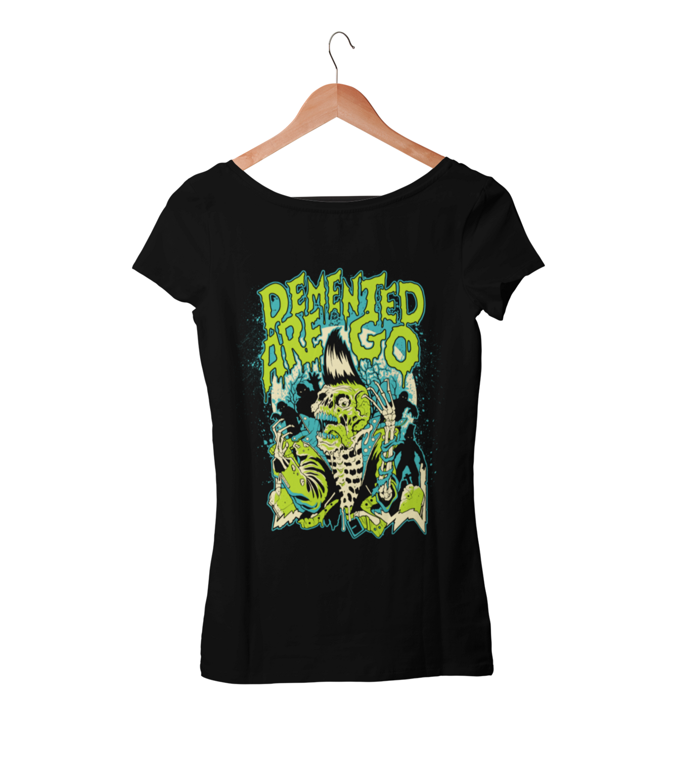 DEMENTED ARE GO &quot;Psycho Skull&quot; tshirt for WOMEN