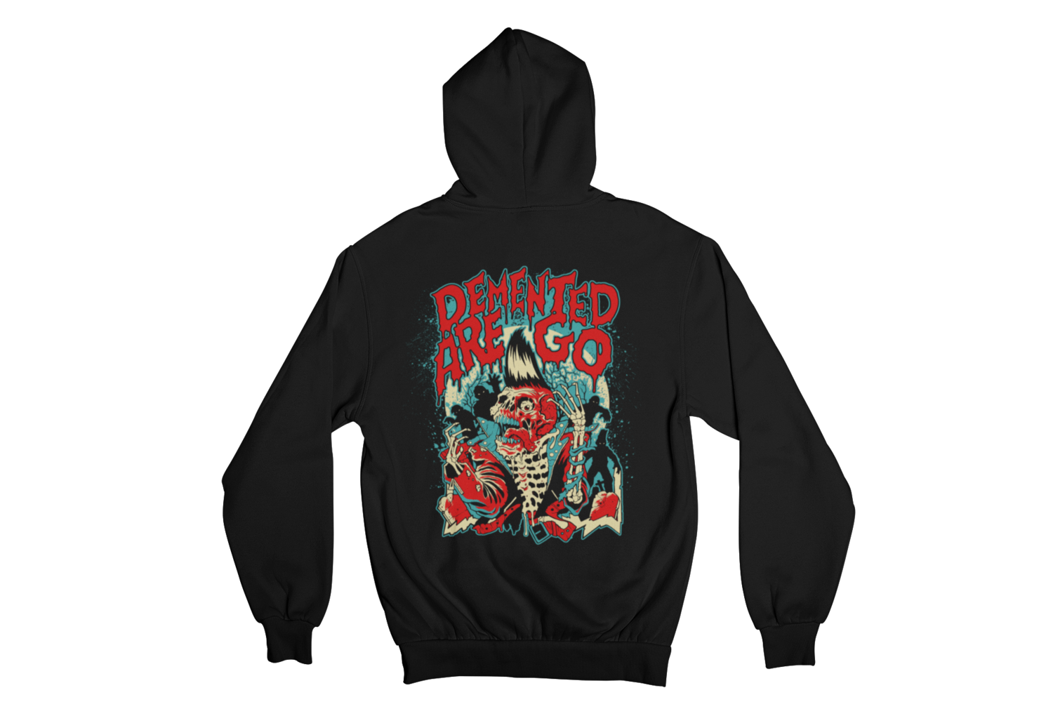 DEMENTED ARE GO &quot;PSYCHO SKULL&quot; HOODIE ZIP for WOMAN