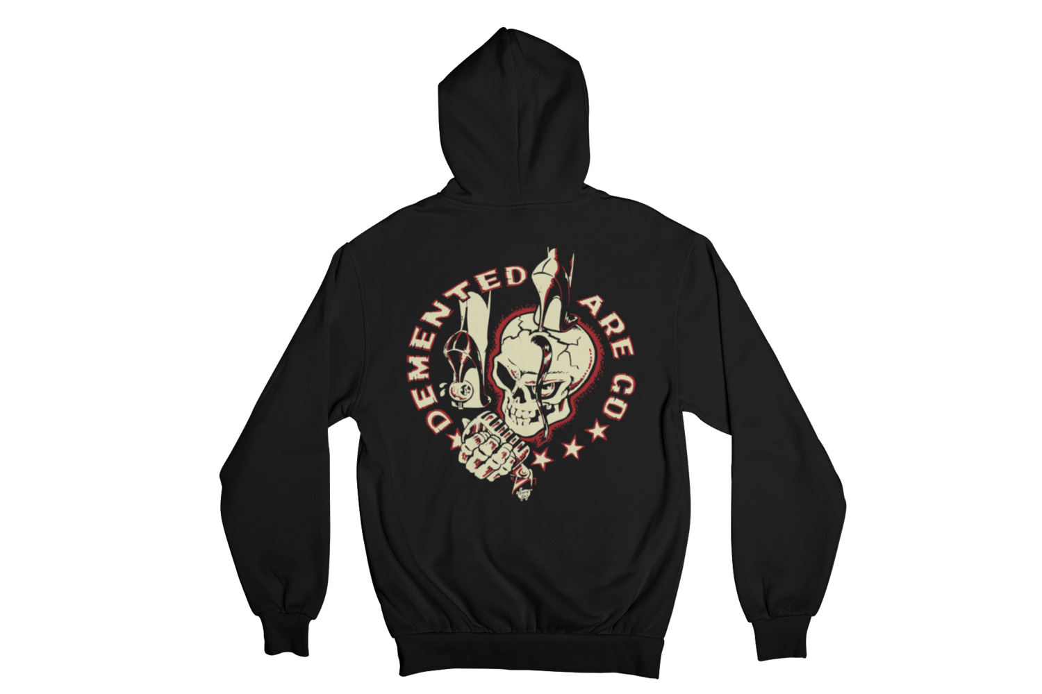 DEMENTED ARE GO &quot;STILETTO SKULL&quot; HOODIE ZIP for WOMAN