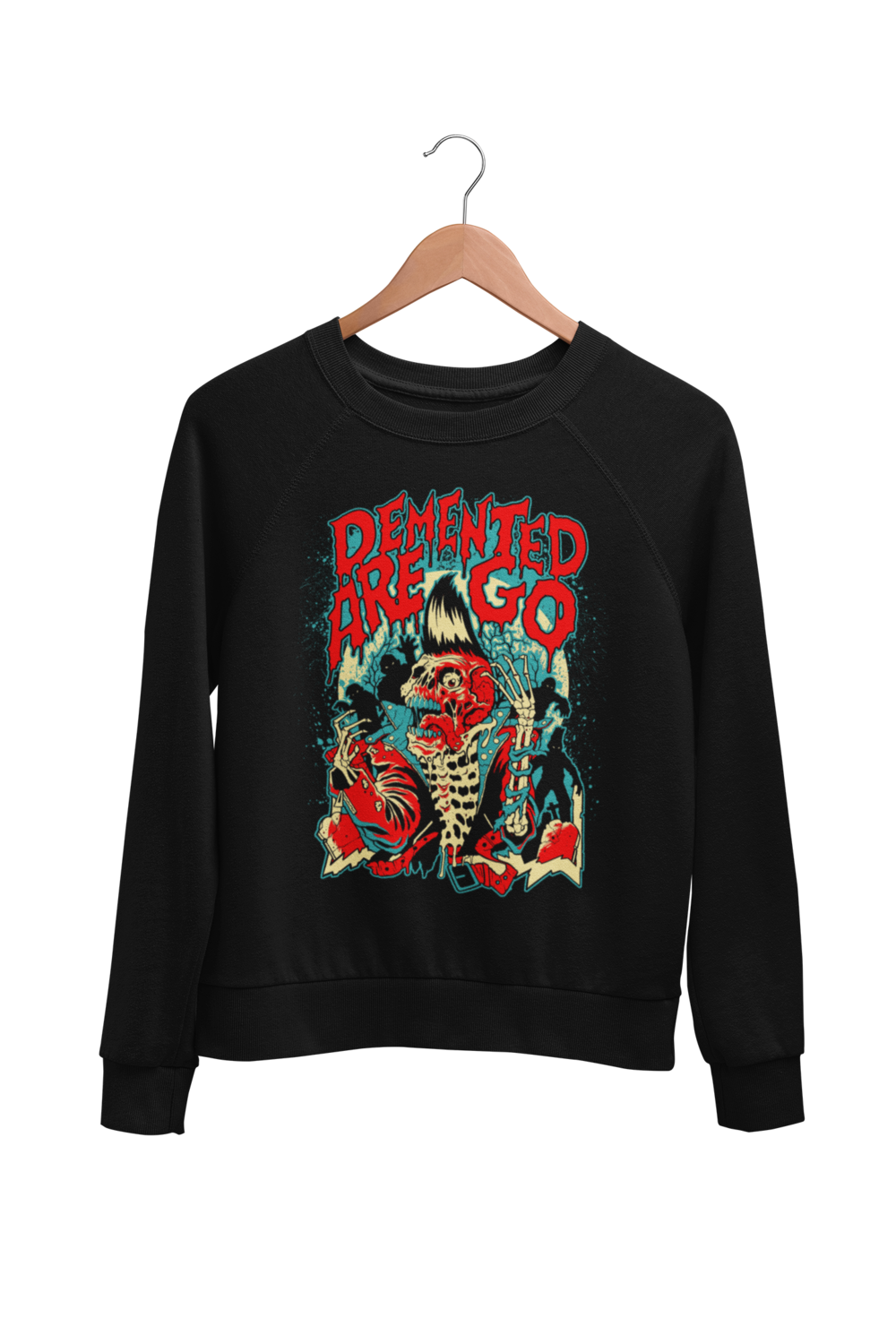 DEMENTED ARE GO &quot;Psycho Skull&quot; SWEATSHIRT