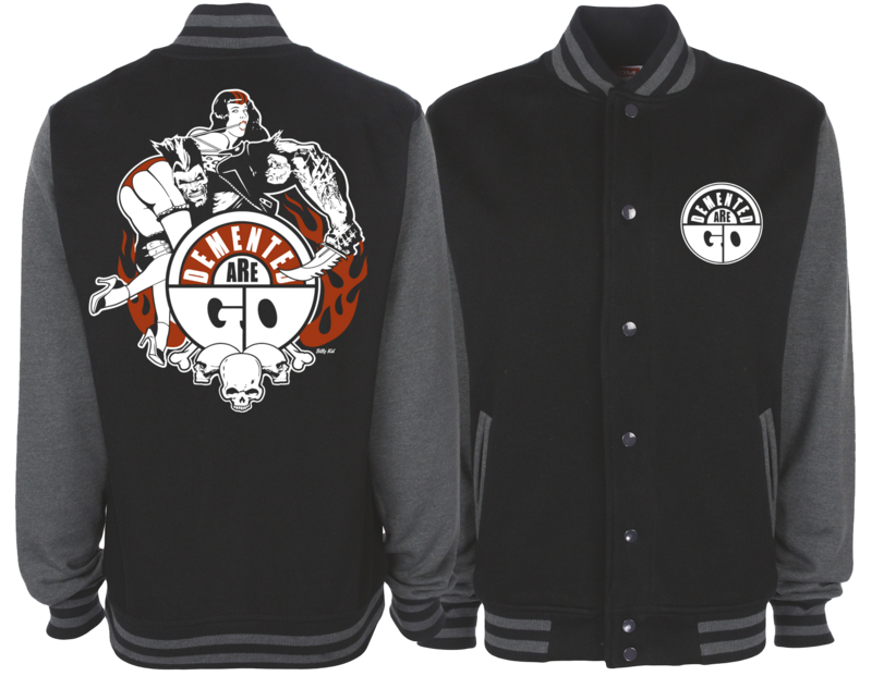 DEMENTED ARE GO &quot;Billy&quot; VARSITY JACKET UNISEX