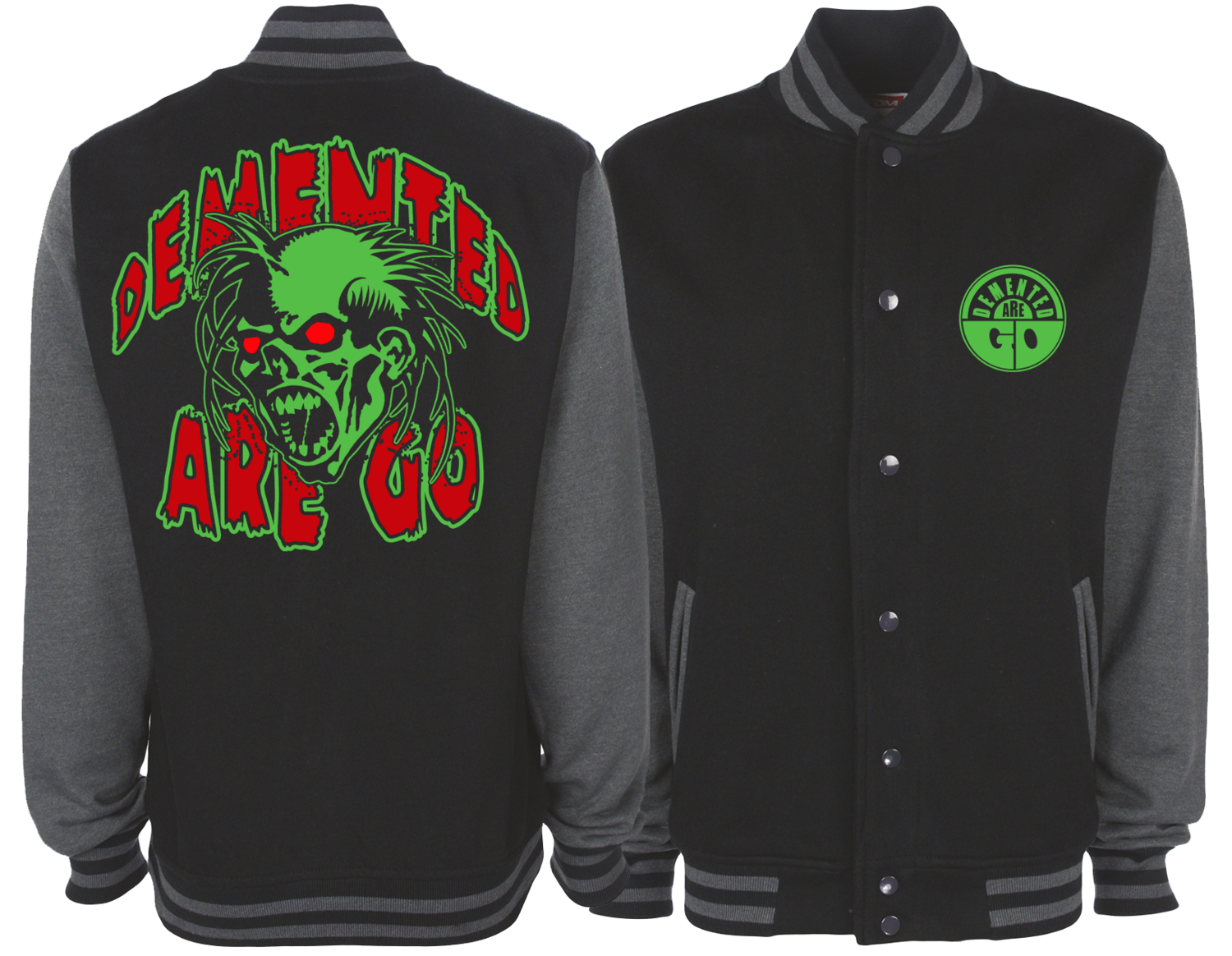DEMENTED ARE GO &quot;Acid Head&quot; VARSITY JACKET UNISEX