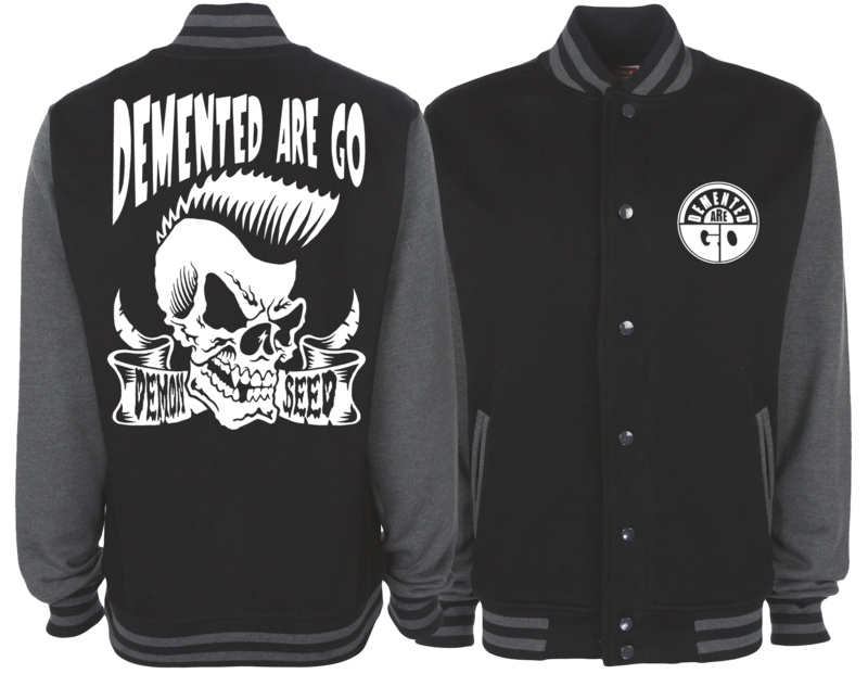 DEMENTED ARE GO &quot;Demon Seed&quot; VARSITY JACKET UNISEX
