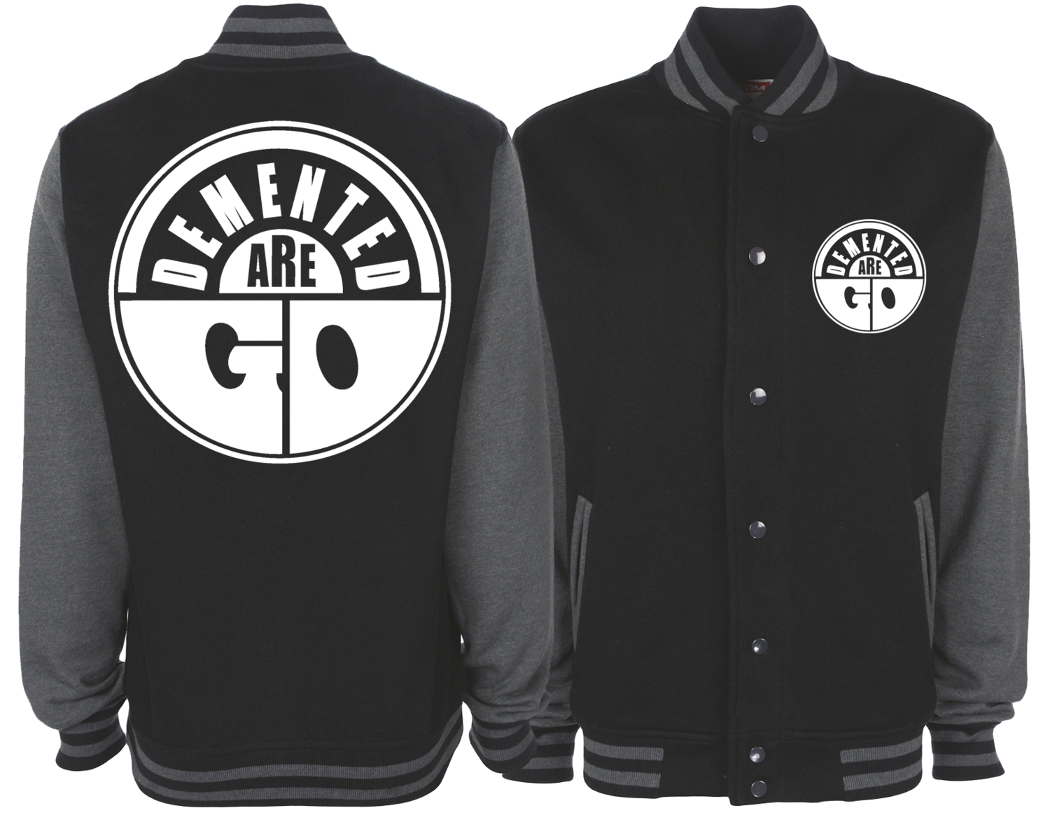 DEMENTED ARE GO &quot;Logo&quot; VARSITY JACKET UNISEX
