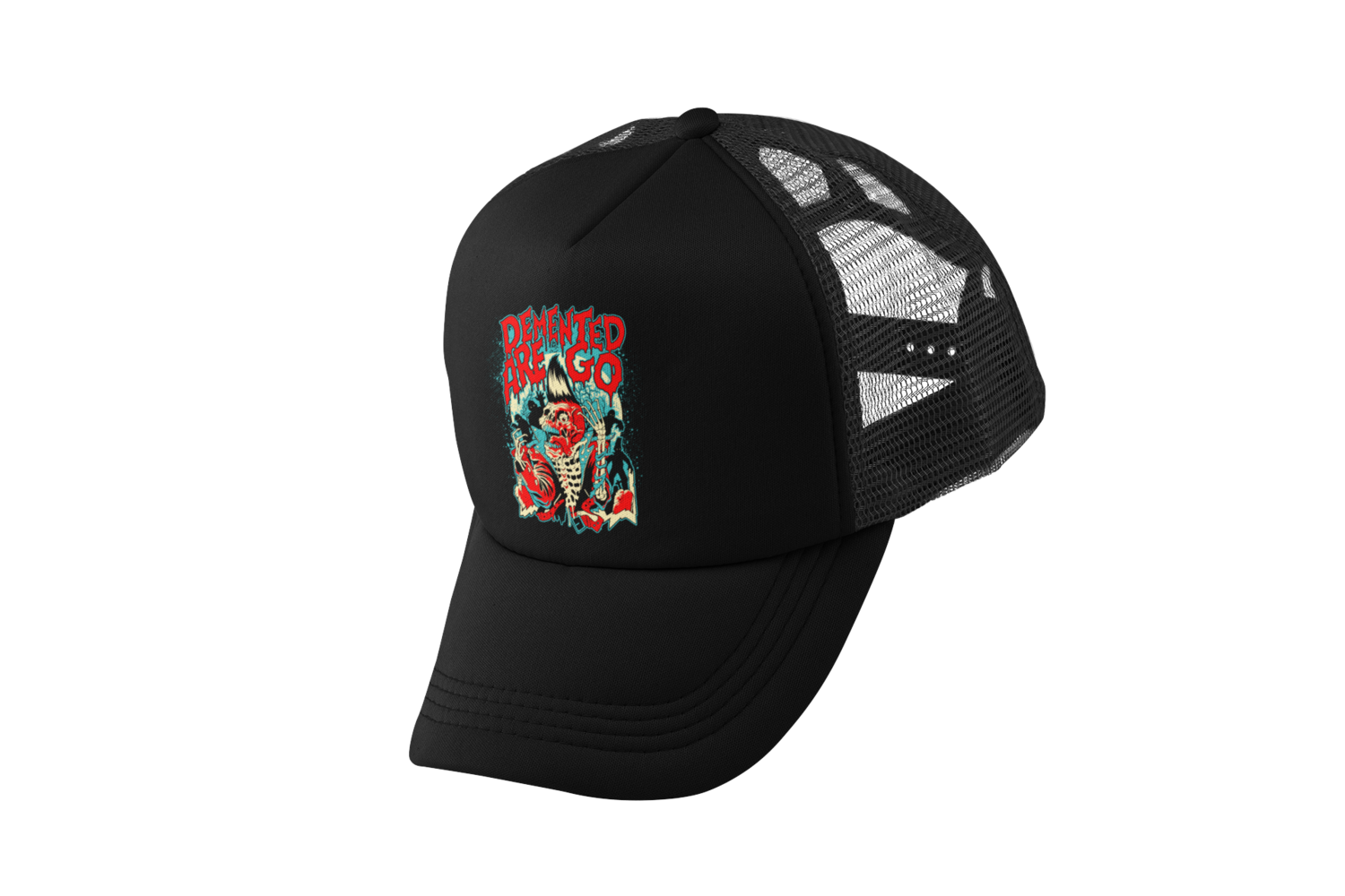 DEMENTED ARE GO &quot;Psycho Skull&quot; TRUCKER CAP