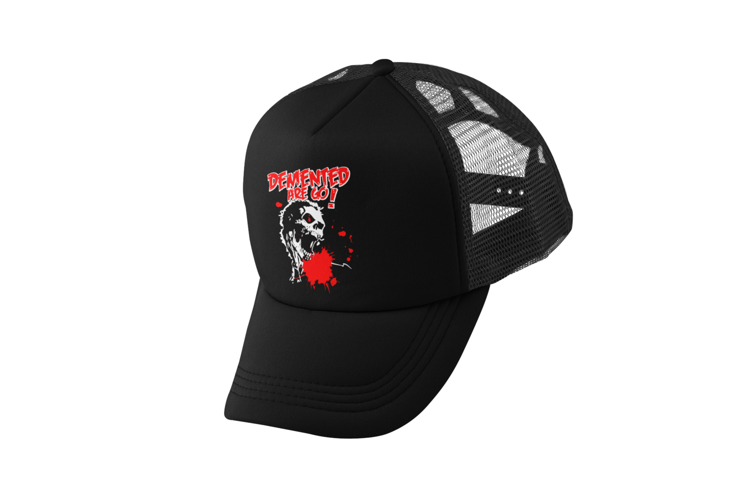 DEMENTED ARE GO &quot;Splatter Demon&quot; TRUCKER CAP