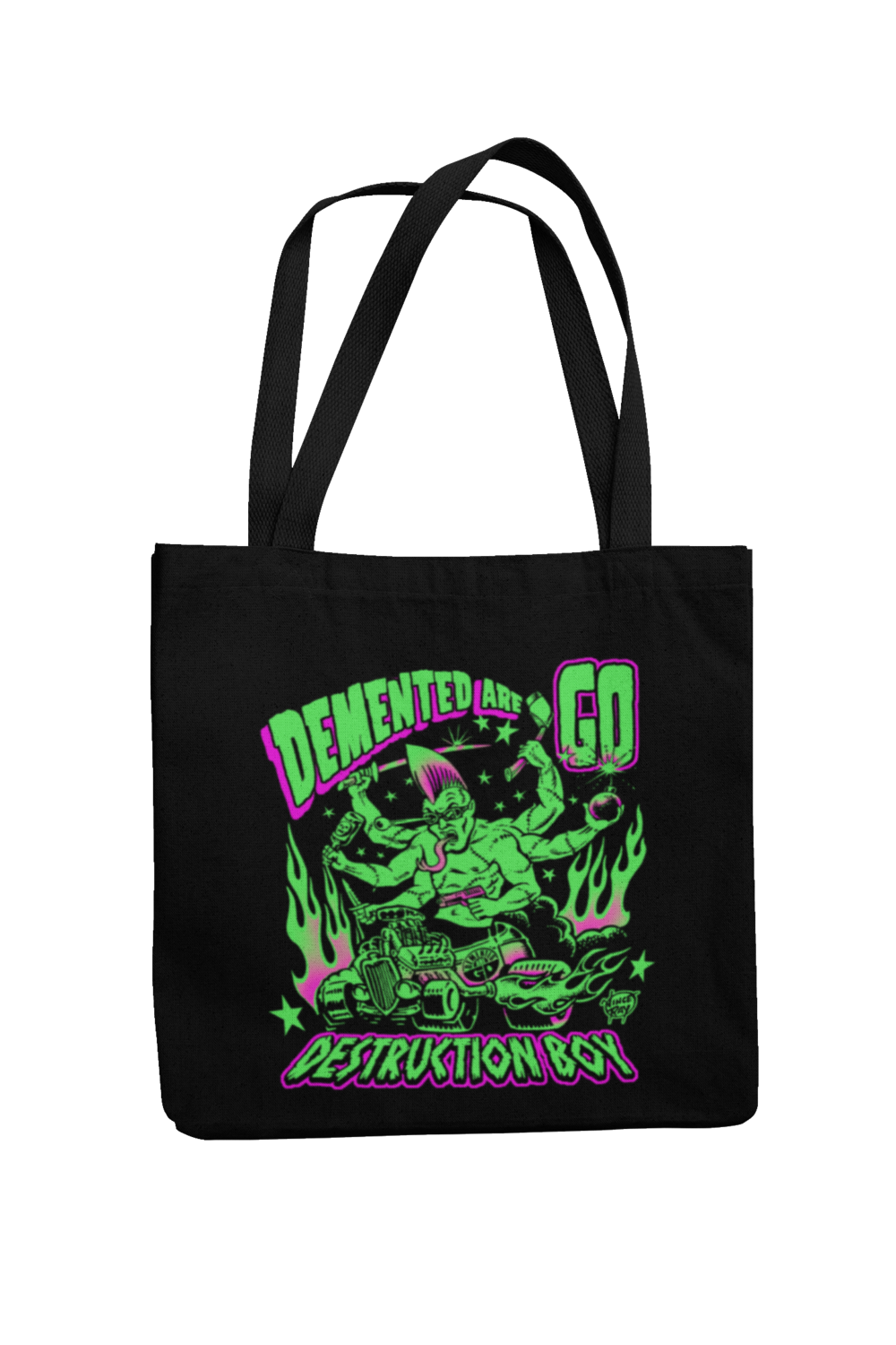 DEMENTED ARE GO Cotton Bag Destruction boy