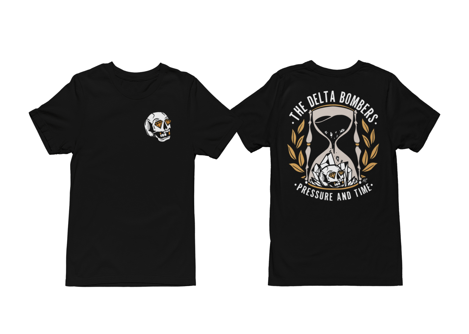THE DELTA BOMBERS T-SHIRT &quot;PRESSURE AND TIME&quot; for MEN