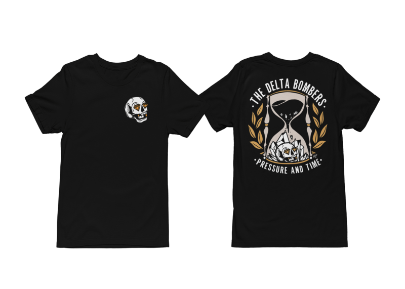 THE DELTA BOMBERS T-SHIRT "PRESSURE AND TIME" for MEN