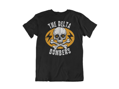 THE DELTA BOMBERS T-SHIRT &quot;ORANGE SKULL&quot; for MEN