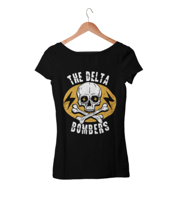 THE DELTA BOMBERS T-SHIRT &quot;ORANGE SKULL&quot;  WOMEN