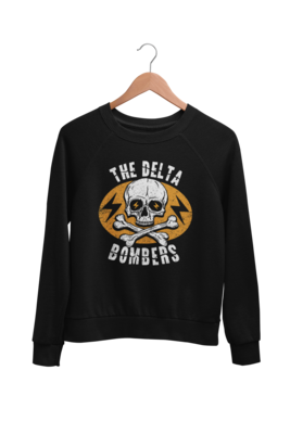 THE DELTA BOMBERS &quot;Orange Skull&quot; SWEATSHIRT