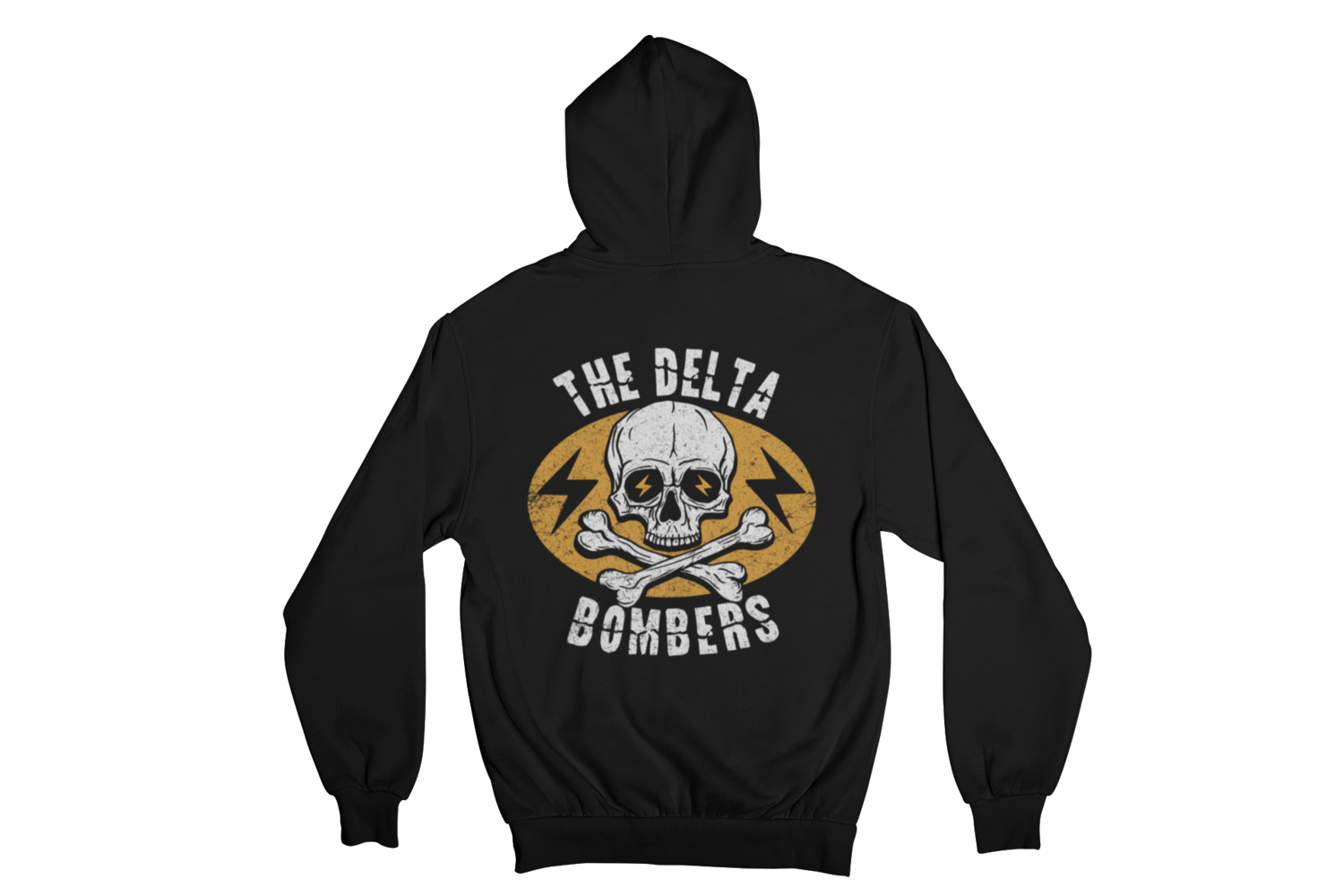 THE DELTA BOMBERS &quot;ORANGE SKULL&quot; HOODIE ZIP for WOMEN