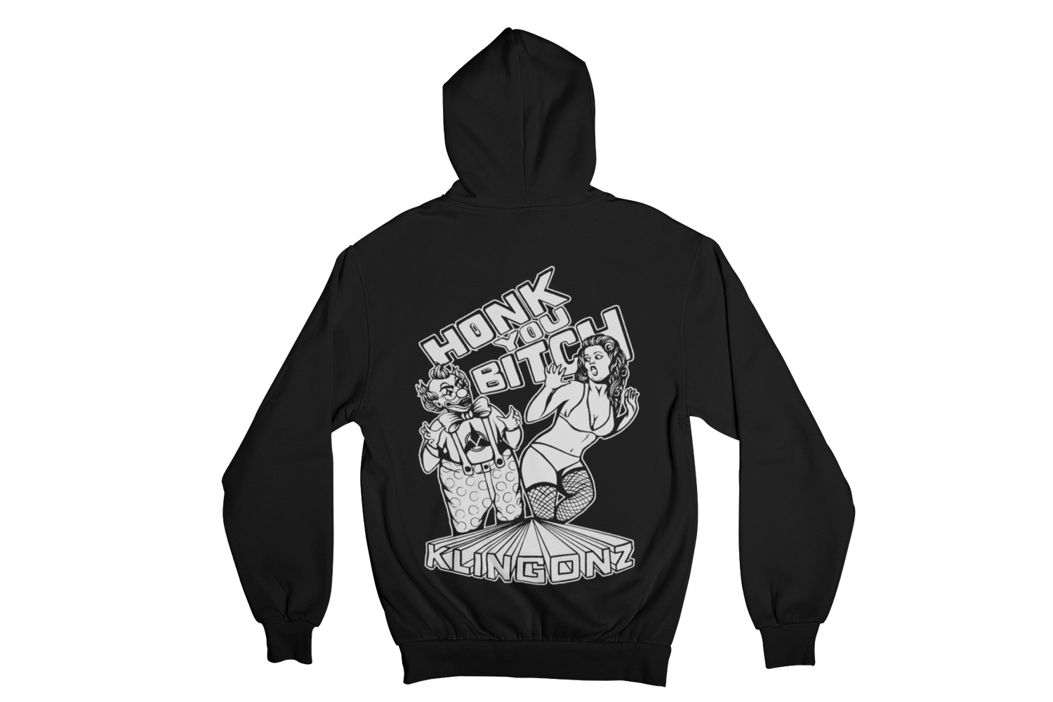 KLINGONZ &quot;HONK YOU BITCH&quot; HOODIE ZIP for WOMAN