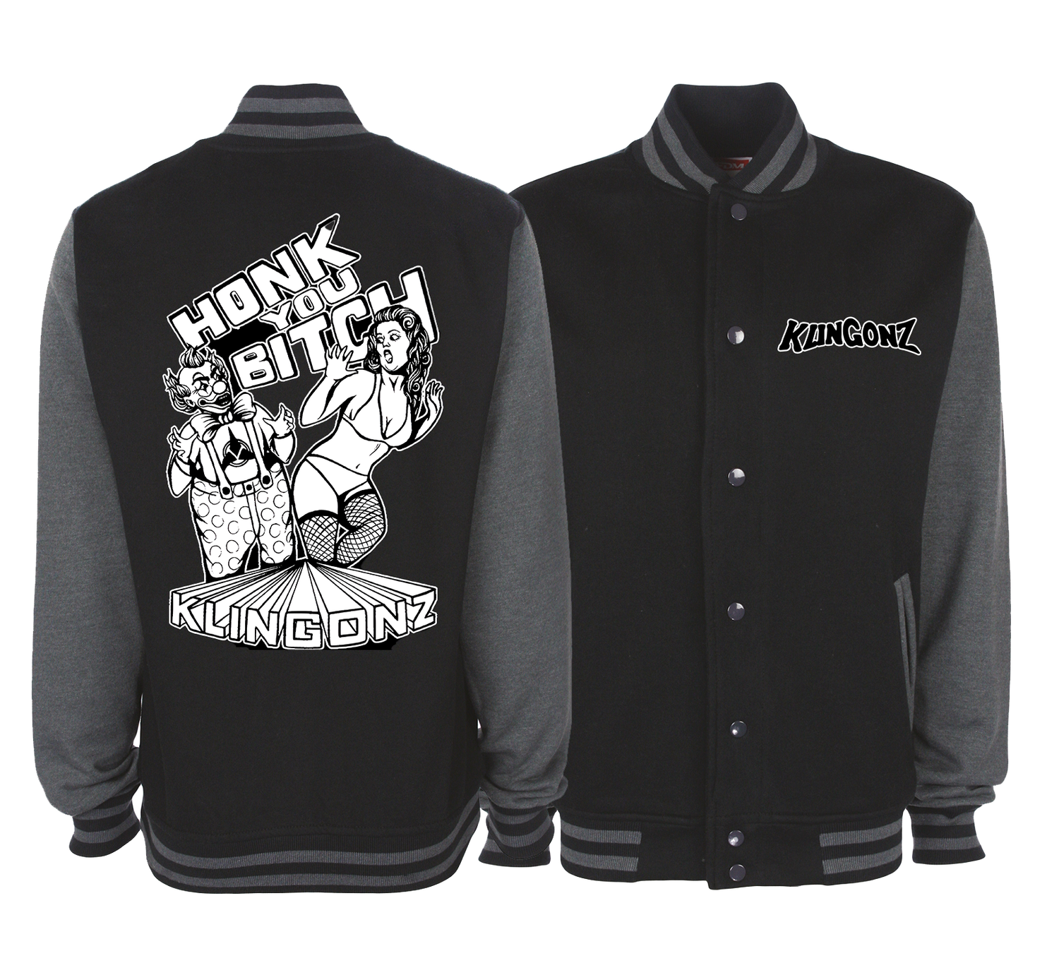 KLINGONZ &quot;Honk you bitch&quot; VARSITY JACKET UNISEX