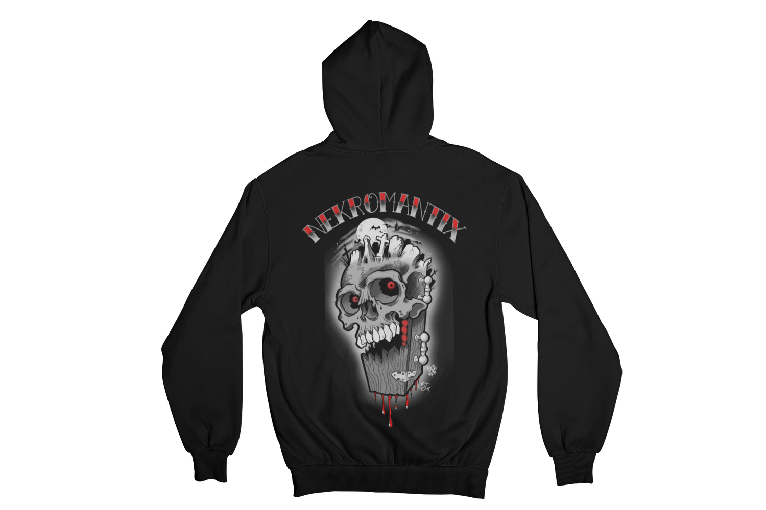 NEKROMANTIX &quot;COFFIN SKULL&quot; HOODIE ZIP for MEN