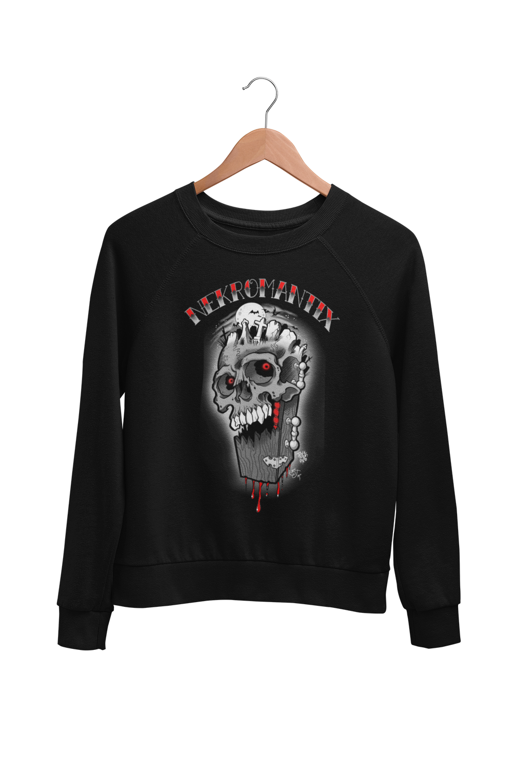 NEKROMANTIX &quot;Coffin skull&quot; SWEATSHIRT