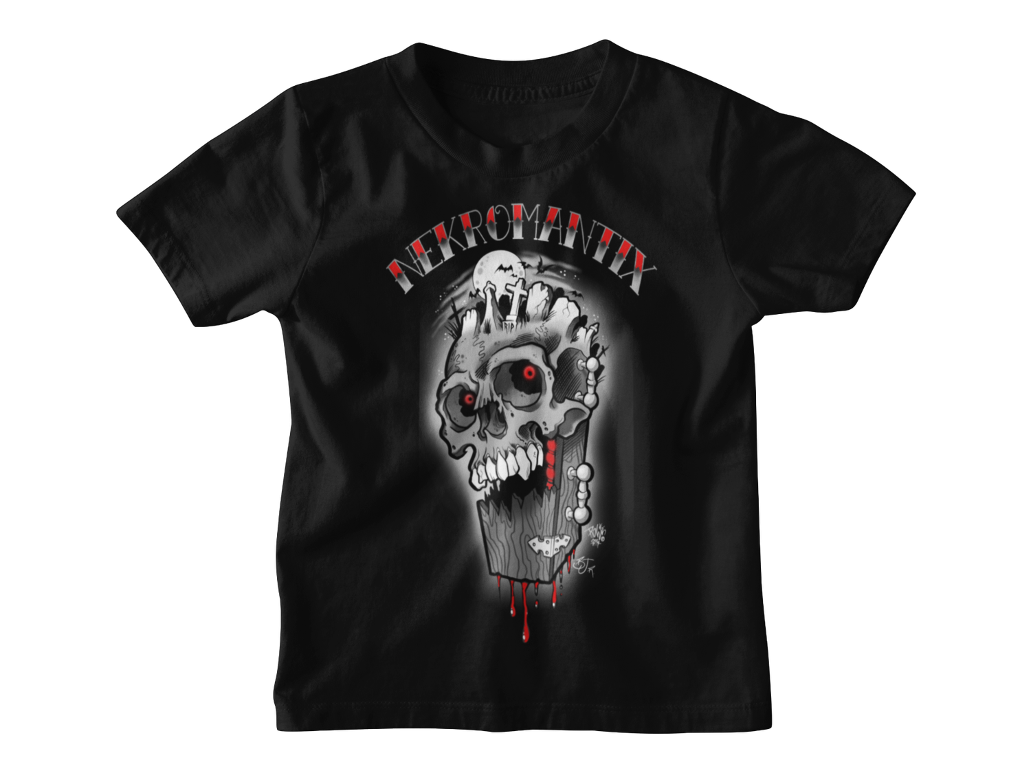 NEKROMANTIX &quot;Coffin Skull&quot; T-SHIRT KIDS
