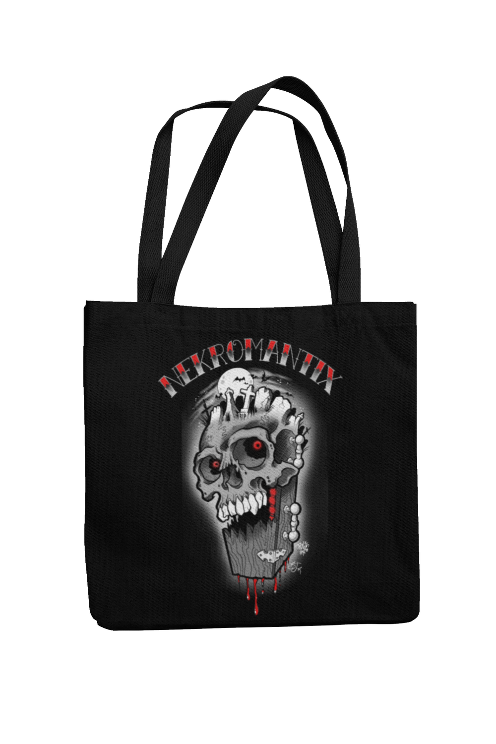 NEKROMANTIX Cotton Bag Coffin Skull