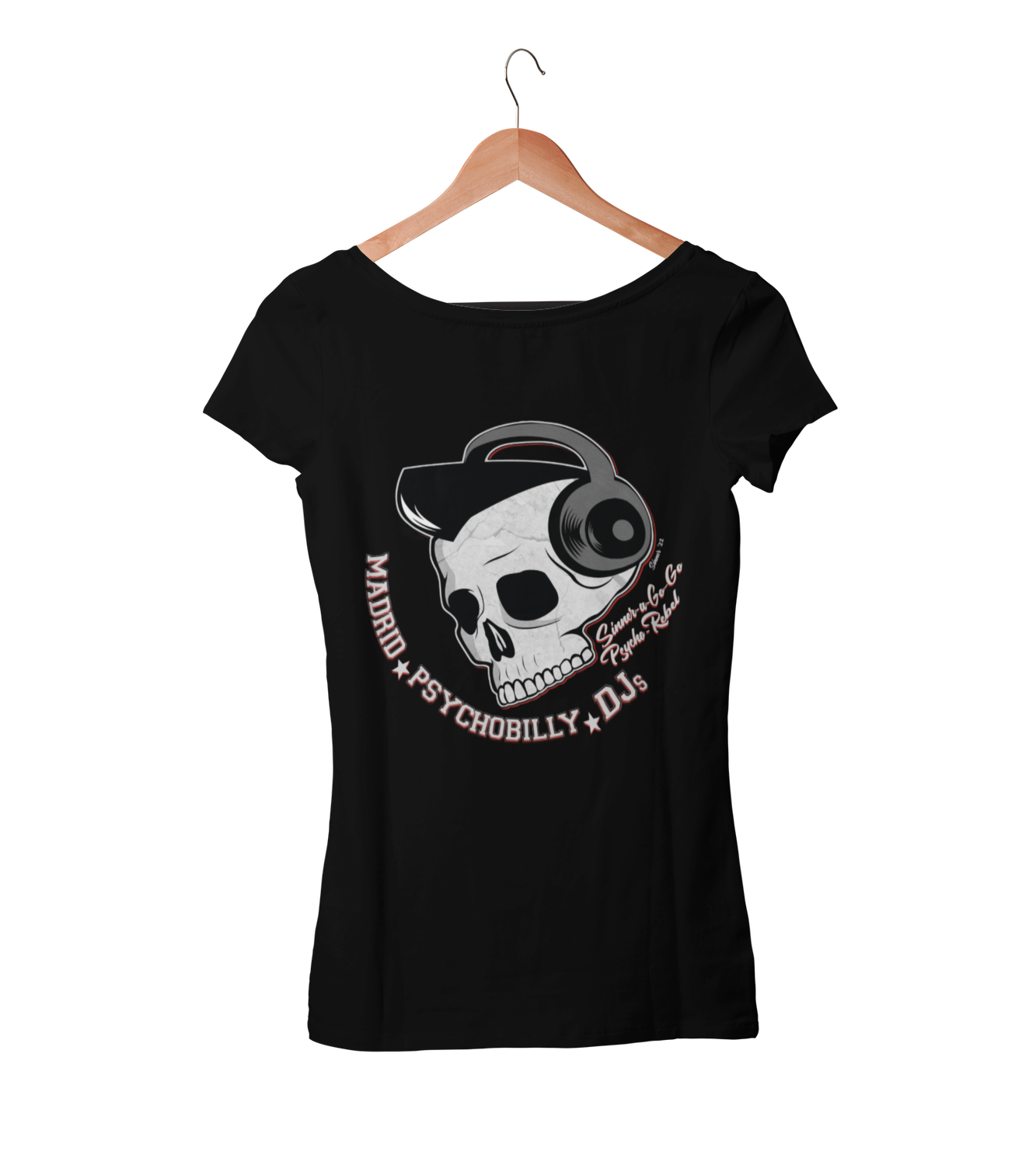 PSYCHO REBEL &amp; SINNER A GO-GO DJ &quot;2024 LOGO&quot; T-SHIRT WOMAN