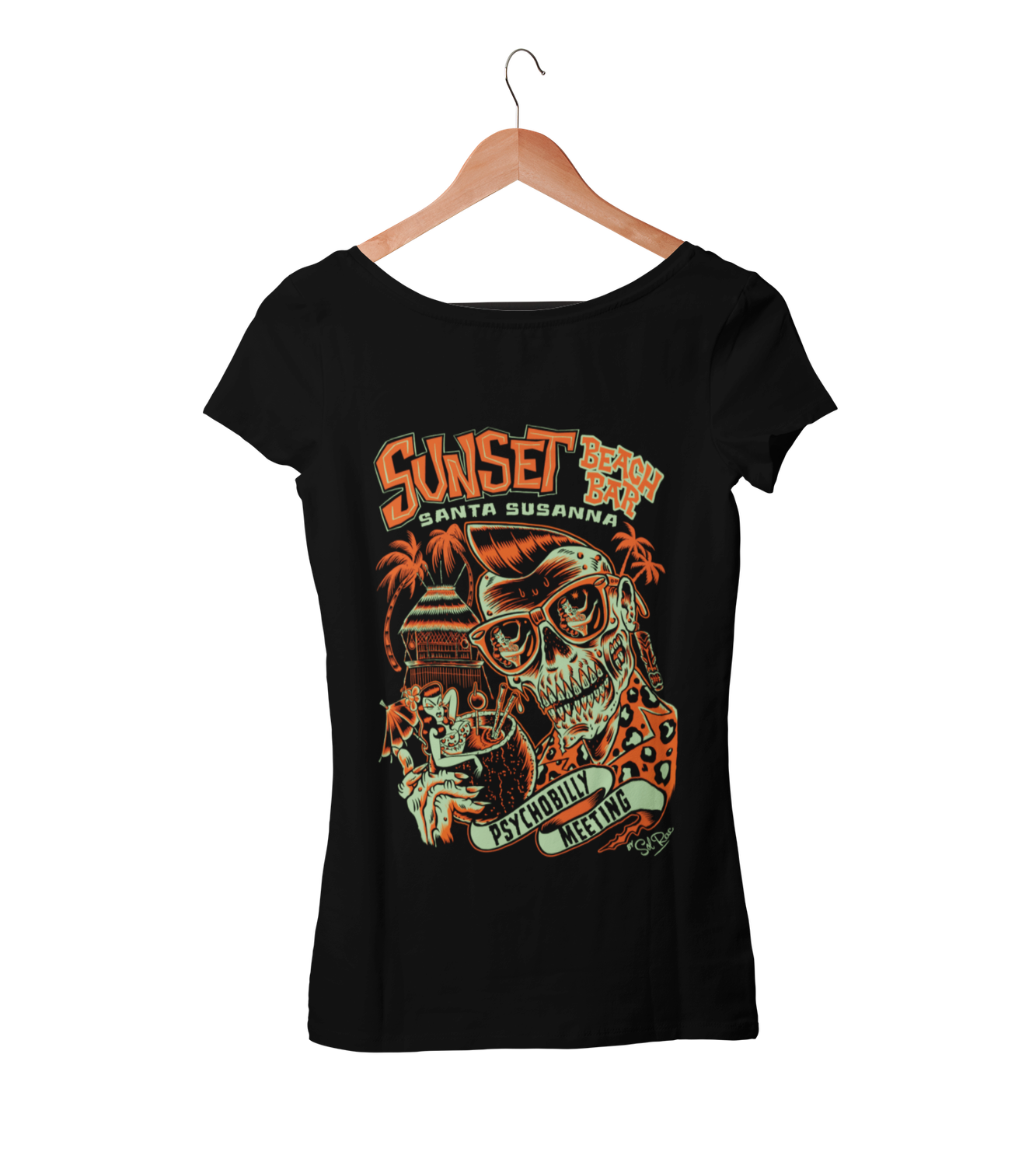 SUNSET BEACH BAR 2024 T-SHIRT WOMAN BY SOLRAC