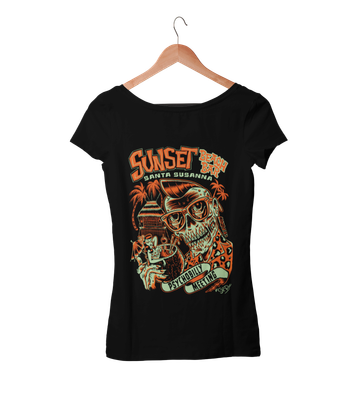 SUNSET BEACH BAR 2024 T-SHIRT WOMAN BY SOLRAC
