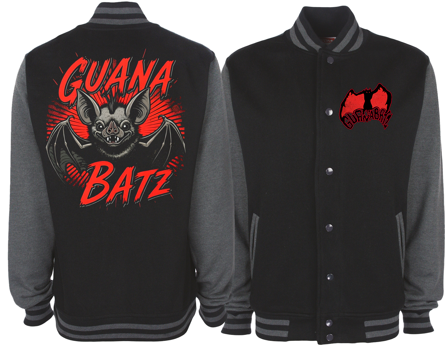 GUANA BATZ &quot;Bat outta hell&quot; VARSITY JACKET UNISEX