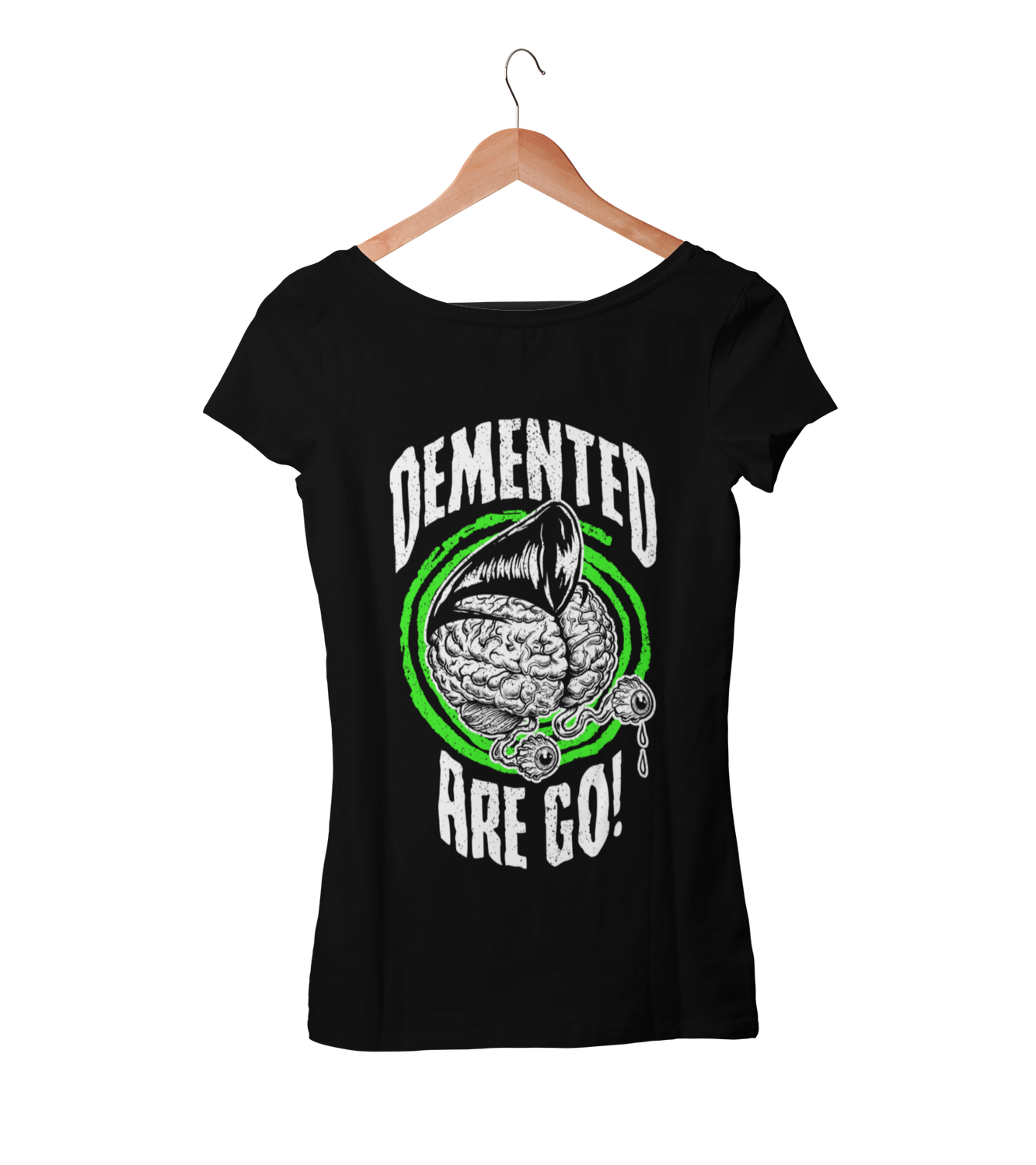 DEMENTED ARE GO &quot;Demented brain&quot; tshirt for WOMEN