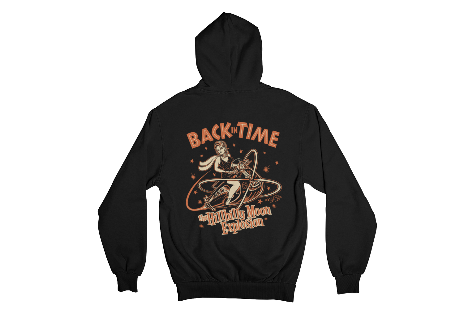HILLBILLY MOON EXPLOSION &quot;Back in time&quot; HOODIE ZIP for MEN