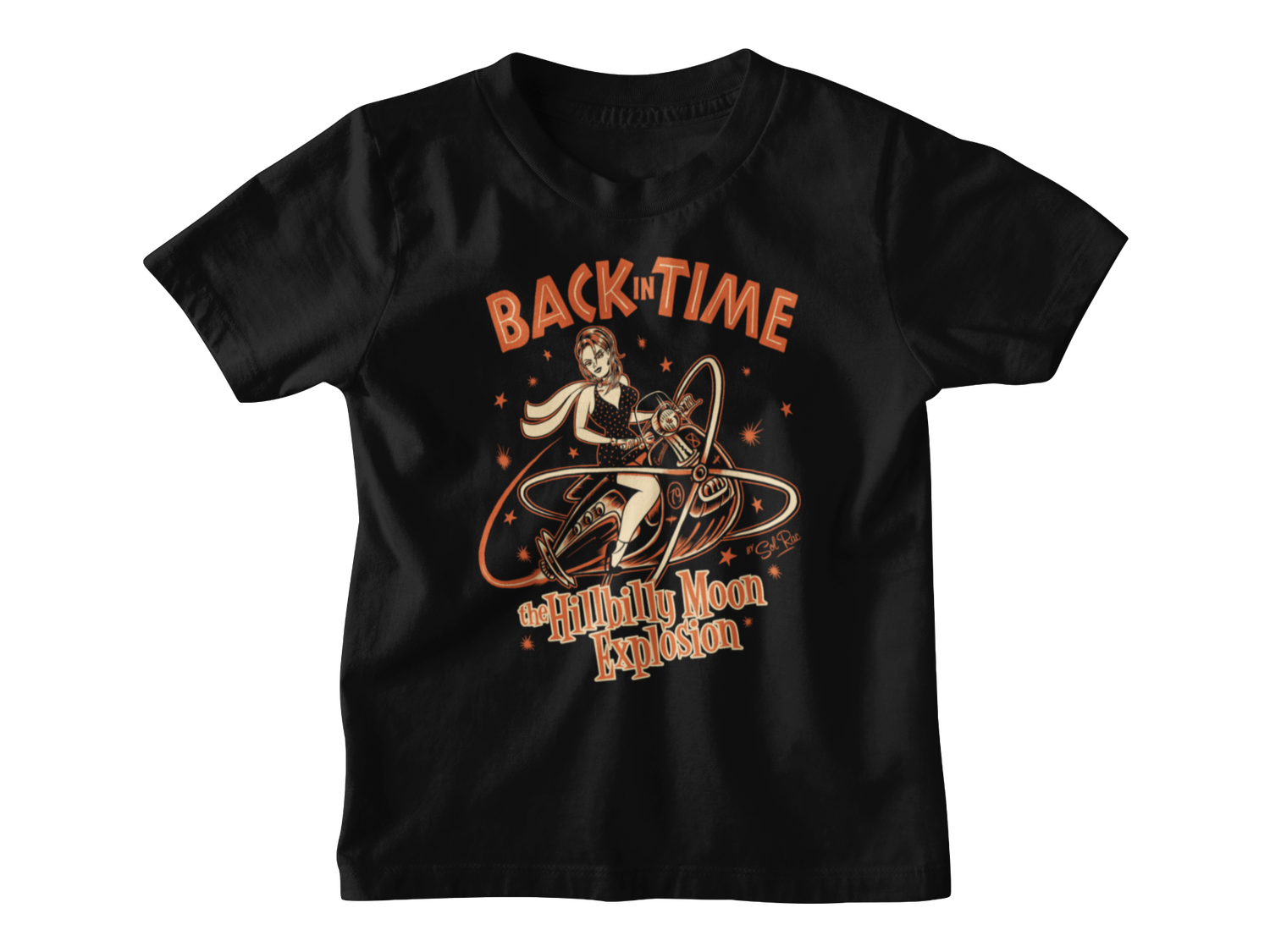 HILLBILLY MOON EXPLOSION &quot;Back in time&quot; T-SHIRT KIDS