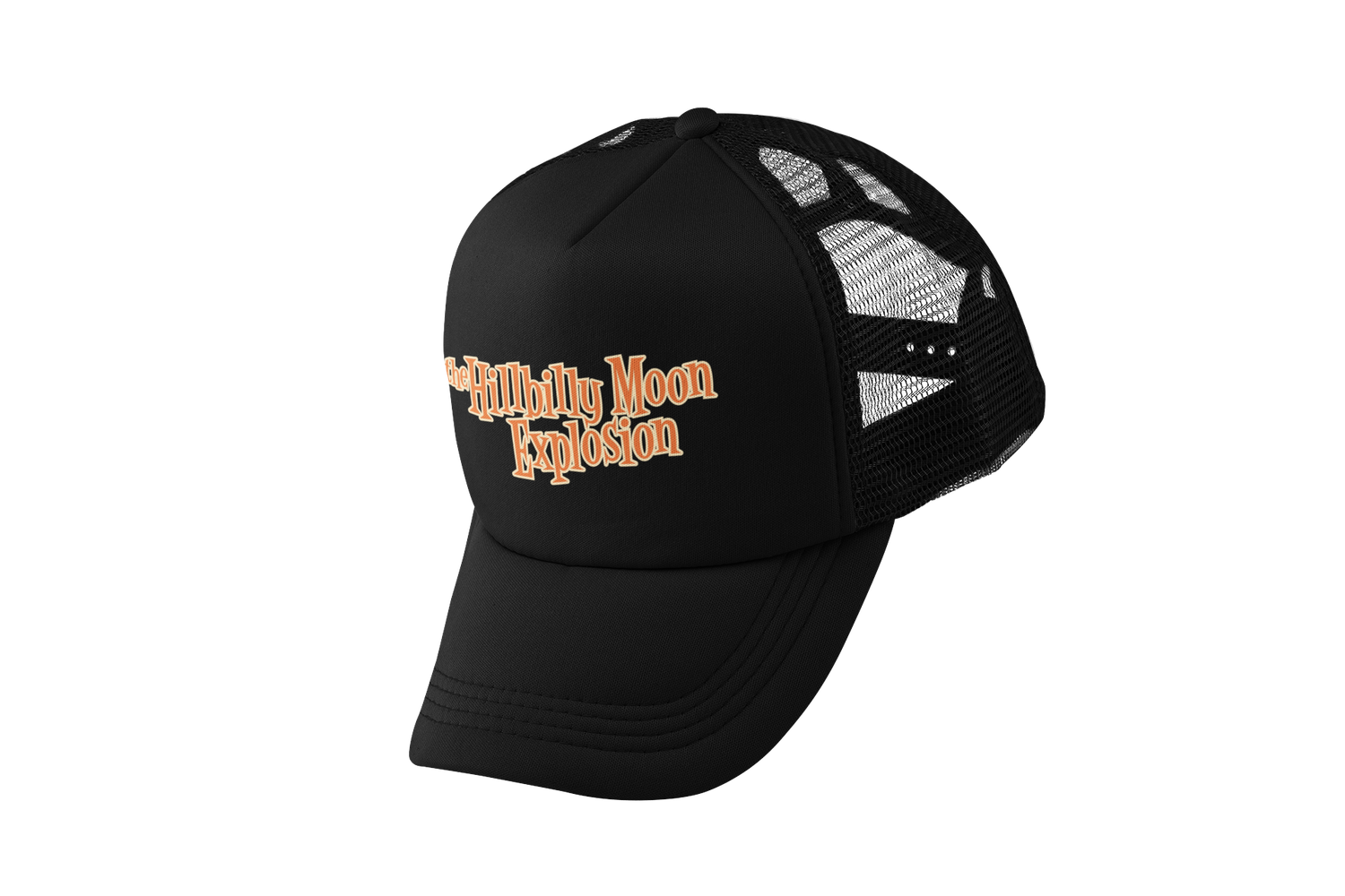 HILLBILLY MOON EXPLOSION &quot;Back in time logo&quot; TRUCKER CAP