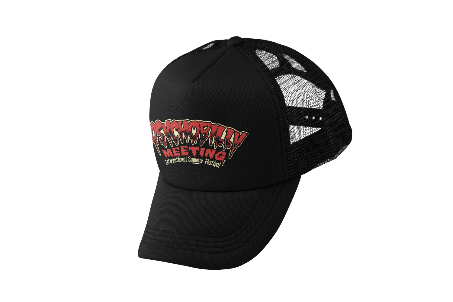 PSYCHOBILLY MEETING &quot;logo&quot; TRUCKER CAP