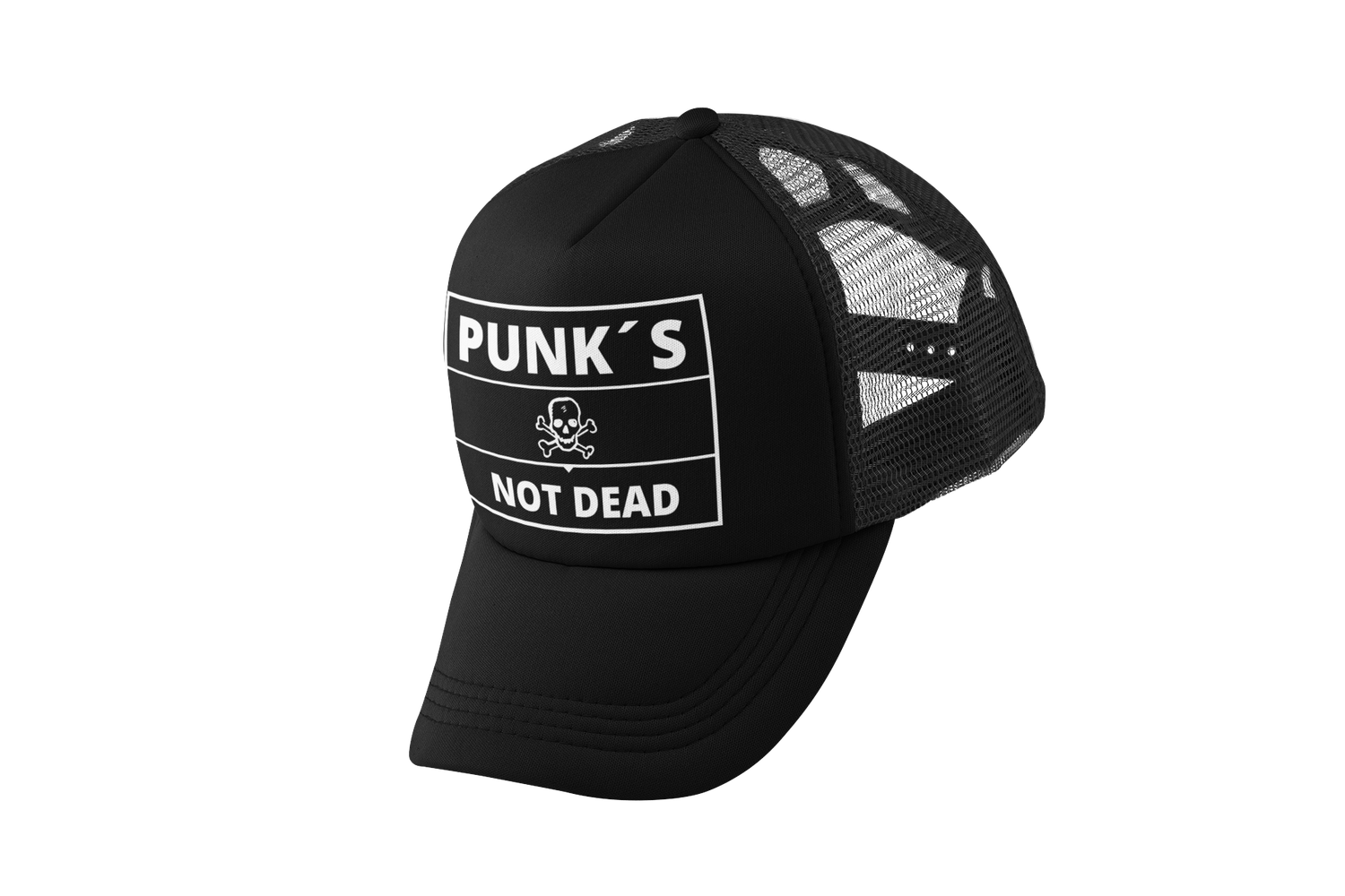 PUNK´S NOT DEAD TRUCKER CAP, COLOUR: BLACK
