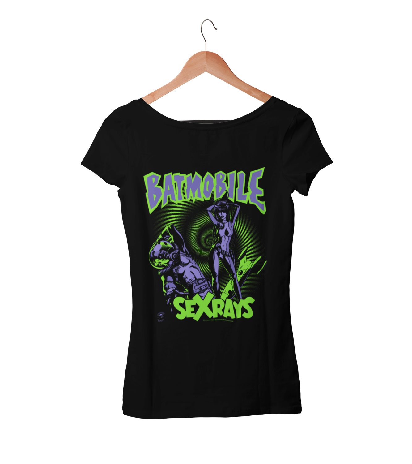 BATMOBILE &quot;SEX-RAYS&quot;  tshirt for WOMEN